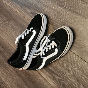 womens lace-up vans, size 9.5